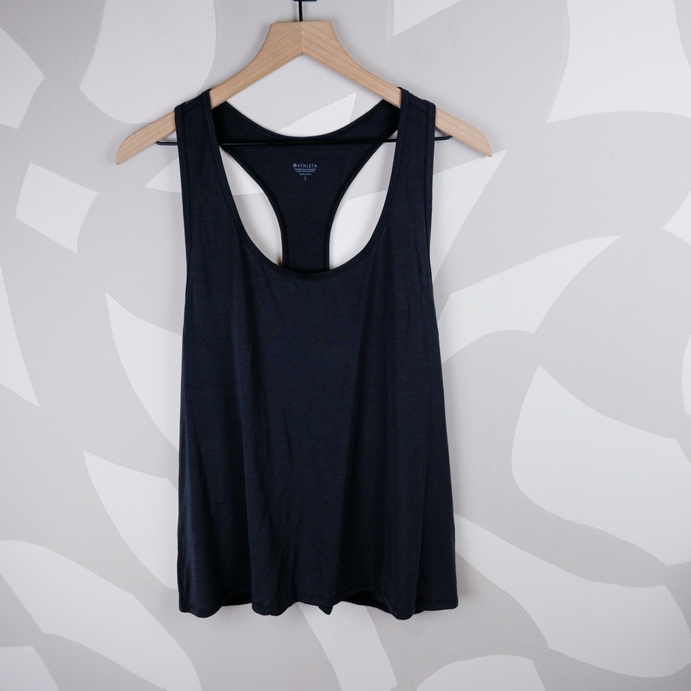 Athleta Black Racerback Tank Top |  L